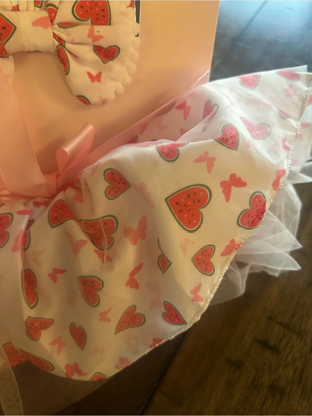 Bebe Baby Boutique 2 PC Tutu Set Pink Watermelon Butterfly NWT